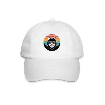 Husky rétro soleil lunettes - Casquette classique - blanc/blanc - Devant