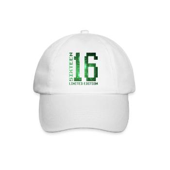 16. Geburtstag Limited Edition Pixel Zocker - Baseballkappe - Weiß/Weiß - Vorne