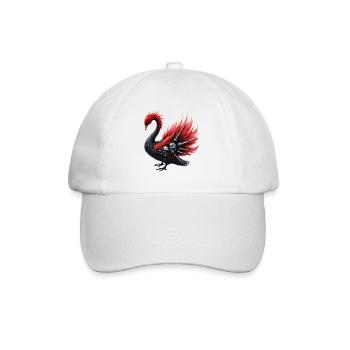 Shadow Raven with Skulls and Spikes - Baseball Cap - white/white - Front