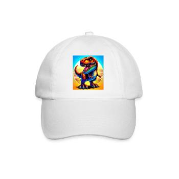 Dinosaurier - Baseballkappe - Weiß/Weiß - Vorne