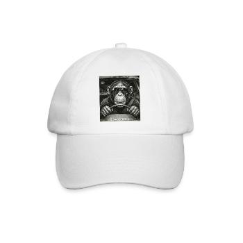 Blitzer Falle Affe Auto Fahrer - Baseball Cap - white/white - Front