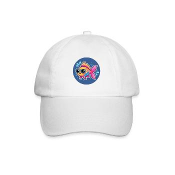 Poisson lunettes soleil vif - Casquette classique - blanc/blanc - Devant