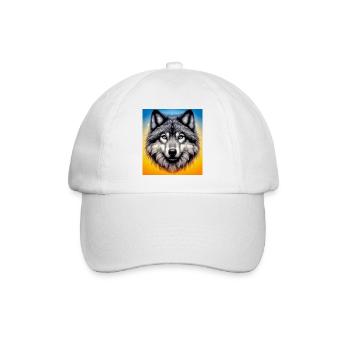 Wolf - Baseballkappe - Weiß/Weiß - Vorne