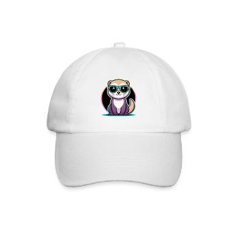 Furet Kawaii Néon Cool - Casquette classique - blanc/blanc - Devant