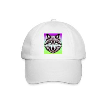 Wolf - Baseballkappe - Weiß/Weiß - Vorne
