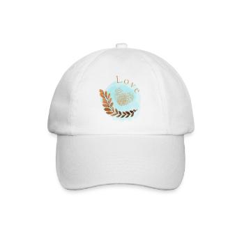 Love Heart Fingerprint Design - Baseball Cap - white/white - Front