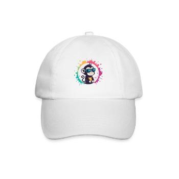 Singe Splash cercle Lunettes Bleues - Casquette classique - blanc/blanc - Devant