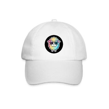 Schicke Regenbogen-Schafsbrille - Baseballkappe - Weiß/Weiß - Vorne