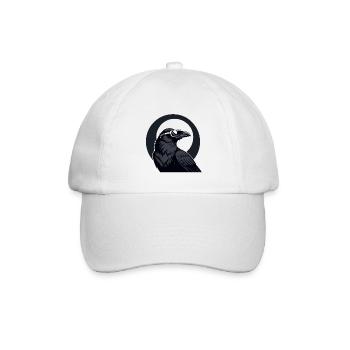 Urban crow in sunglasses - Baseball Cap - white/white - Front