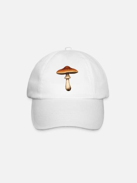 Pilz - Baseballkappe - Weiß/Weiß