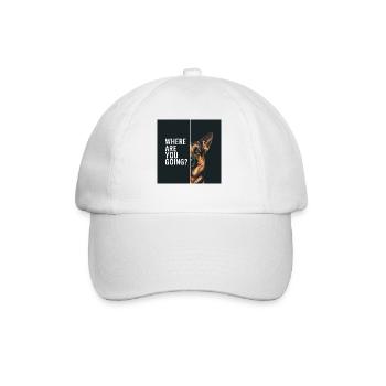 German Shepherd for Dog Fans, Animal Lovers - Baseball Cap - white/white - Front
