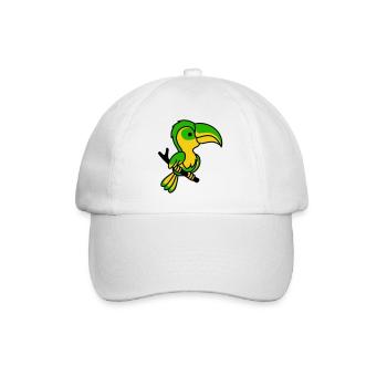 Neon Toucan in Green and Yellow - Baseball Cap - white/white - Front