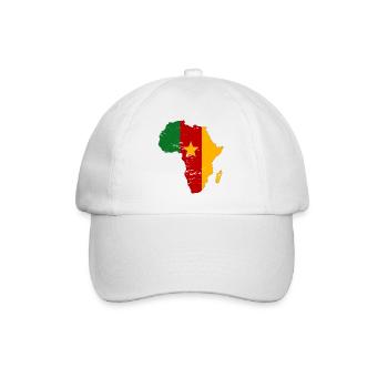 Kamerun Flagge Afrika used - Baseballkappe - Weiß/Weiß - Vorne