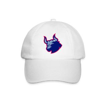 Taurus Blue Neon Outline - Baseball Cap - white/white - Front