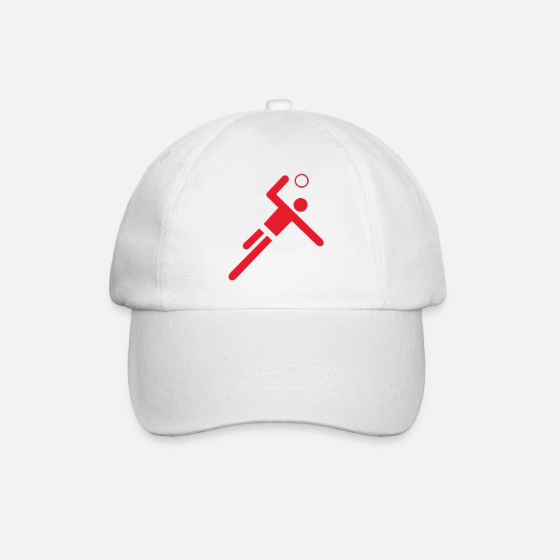 Roter Handballer - Baseballkappe - Weiß/Weiß