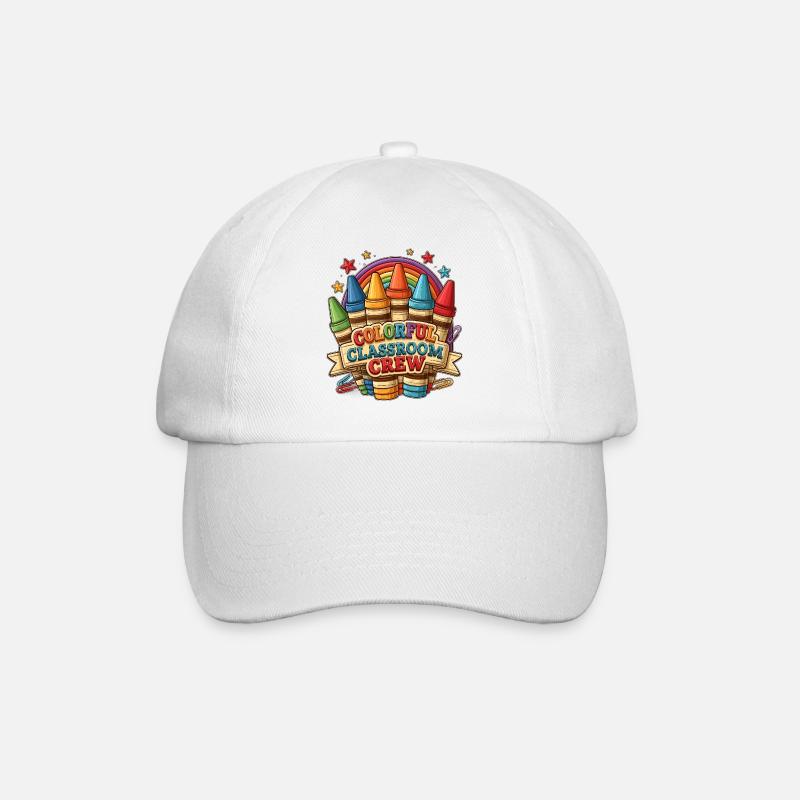 Équipe de classe colorée - Casquette classique - blanc/blanc