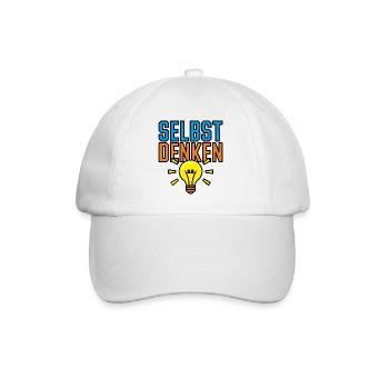 Selbst Denken - Baseballkappe - Weiß/Weiß - Vorne
