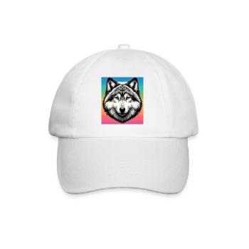Wolf - Baseballkappe - Weiß/Weiß - Vorne