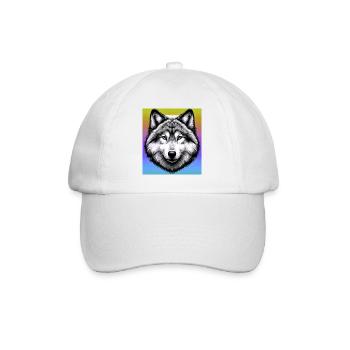 Wolf - Baseballkappe - Weiß/Weiß - Vorne