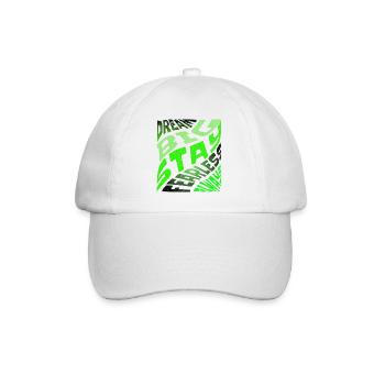 Typographie néon de DREAM BIG - Casquette classique - blanc/blanc - Devant