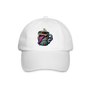 Monster Mimic Coffee Caffeine Humor Mug - Baseball Cap - white/white - Front