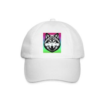 Wolf - Baseballkappe - Weiß/Weiß - Vorne