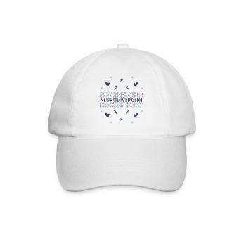 Neurodivergent - Autism Adhd Autismus Adhs - Baseball Cap - white/white - Front