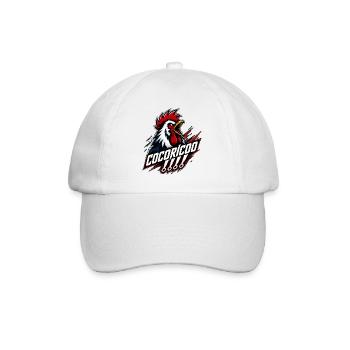 Supporter français emblème coq hurlant - Casquette classique - blanc/blanc - Devant
