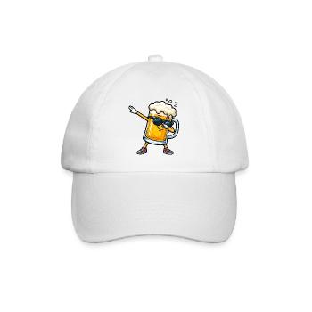 Tamponner la chope de bière - Casquette classique - blanc/blanc - Devant