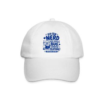 Nerd Feature Limitierte Edition - Baseballkappe - Weiß/Weiß - Vorne