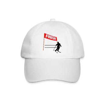 Ski Finish Custom - Baseball Cap - white/white - Front