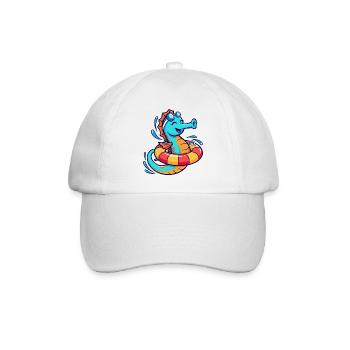 Funny seahorse - Baseball Cap - white/white - Front