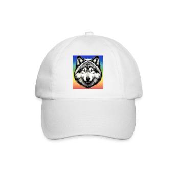 Wolf - Baseballkappe - Weiß/Weiß - Vorne