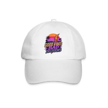 Ambiances rétro : Des décisions heureuses mais de mauvaises décisions - Casquette classique - blanc/blanc - Devant