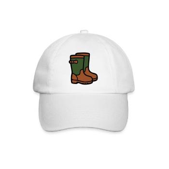 Gummistiefel Gartenarbeit Matschwetter Regen - Baseballkappe - Weiß/Weiß - Vorne