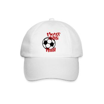 Mom's Little Football Man - Baseball Cap - white/white - Front