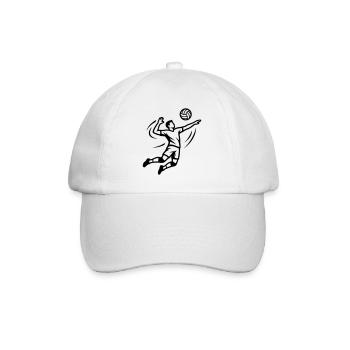 Joueuse de volley-ball Équipe de volley-ball papillon - Casquette classique - blanc/blanc - Devant