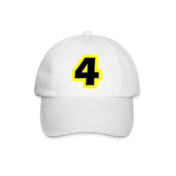 4 Symbole numérique - Casquette classique - blanc/blanc - Devant