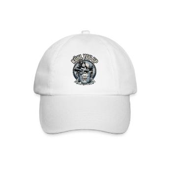 Cooler Affe Auf Eis - Baseball Cap - white/white - Front