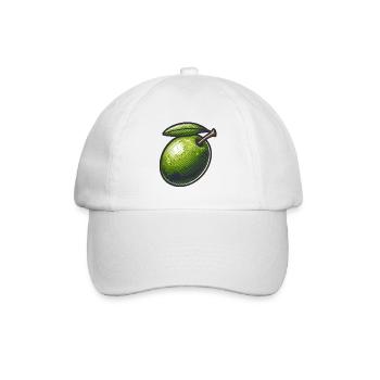 Olivgrüner Vintage-Geist - Baseballkappe - Weiß/Weiß - Vorne