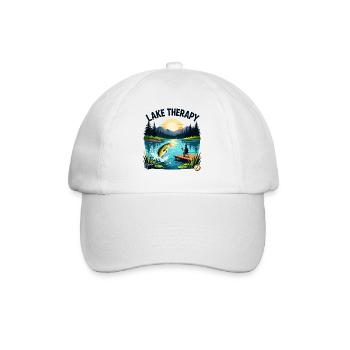 Lake Therapy Sunset Fishing - Baseball Cap - white/white - Front