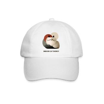 Design d’illustration rétro énergétique pour chats d’intérieur - Casquette classique - blanc/blanc - Devant