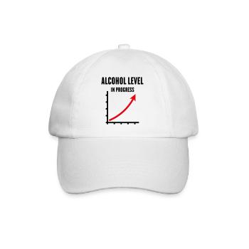 Alcohol Level In Progress (Drinking Team POSRed2C) - Baseball Cap - white/white - Front