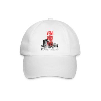 Veni Vidi Vici Distressed Text - Baseball Cap - white/white - Front
