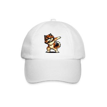 Dabbing Eurasier in Comic Style - Baseball Cap - white/white - Front