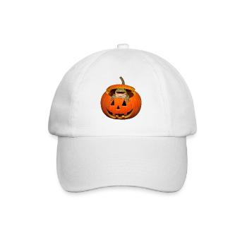 Grenouille d’Halloween en T-shirt citrouille drôle - Casquette classique - blanc/blanc - Devant