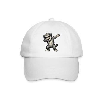 Dabbing Irish Wolfhound - Baseball Cap - white/white - Front