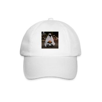 Raven Ghost Sunglasses T-Shirt Halloween - Baseball Cap - white/white - Front
