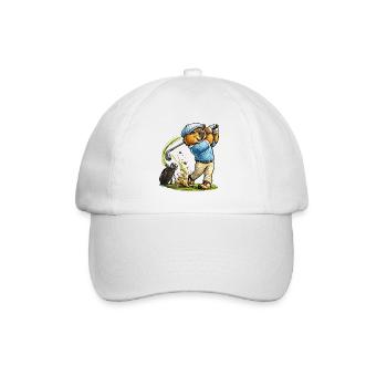Sweet capybara at golf - Baseball Cap - white/white - Front