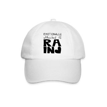 Emotionally Attached To Rain, Black - Baseball Cap - white/white - Front